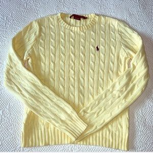Ralph Lauren Yellow Cable Knit Sweater